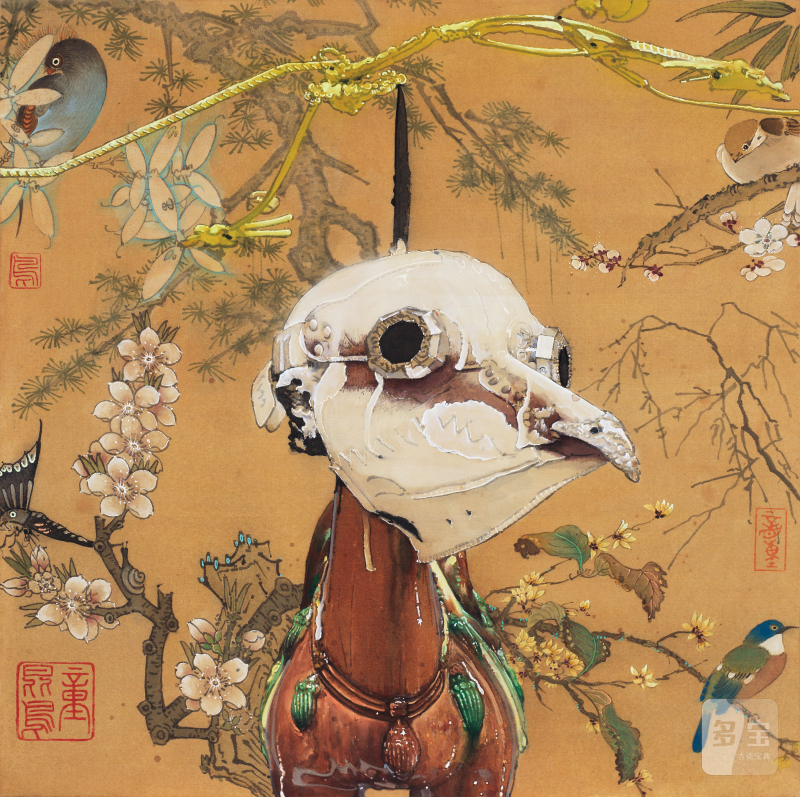 童昆鸟 TONG KUNNIAO (b.1990) 马上生花 Blossoms Upon the Horse - 图2